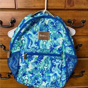 Lilly Pulitzer Blue and Green Backpack